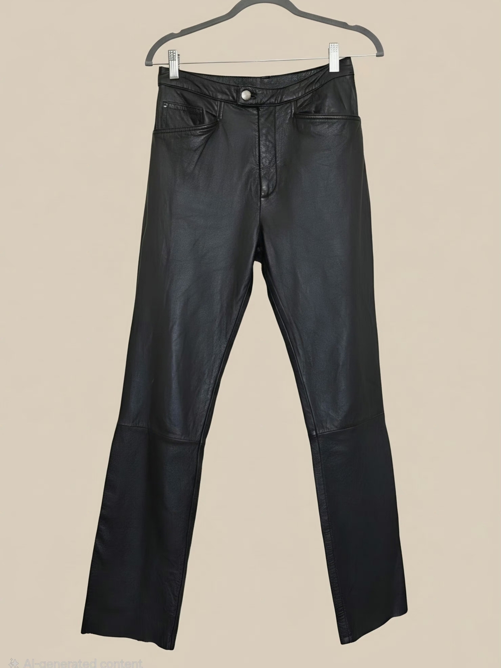 Maxima MS. 100% Genuine Black Leather Pants High Waisted Vintage Size 8